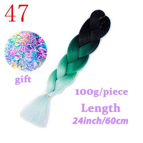 MISS WIG Jumb Braiding Synthetic Hair 88Colors Available 24Inch Crochet Blonde Hair For Women Extensions Jumbo Braids Hairstyles