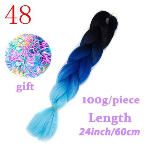 MISS WIG Jumb Braiding Synthetic Hair 88Colors Available 24Inch Crochet Blonde Hair For Women Extensions Jumbo Braids Hairstyles