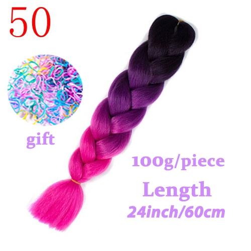 MISS WIG Jumb Braiding Synthetic Hair 88Colors Available 24Inch Crochet Blonde Hair For Women Extensions Jumbo Braids Hairstyles