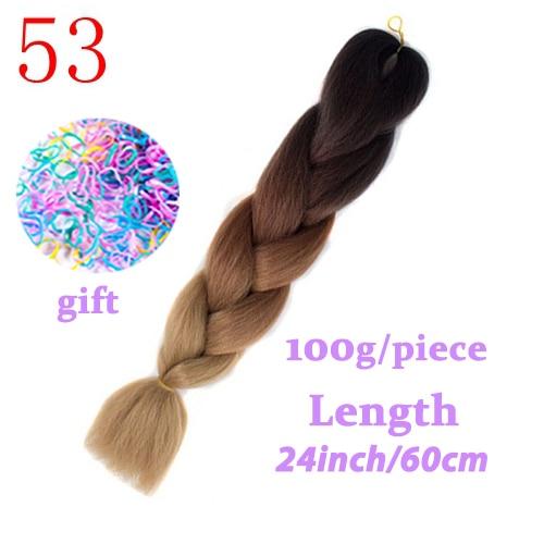 MISS WIG Jumb Braiding Synthetic Hair 88Colors Available 24Inch Crochet Blonde Hair For Women Extensions Jumbo Braids Hairstyles