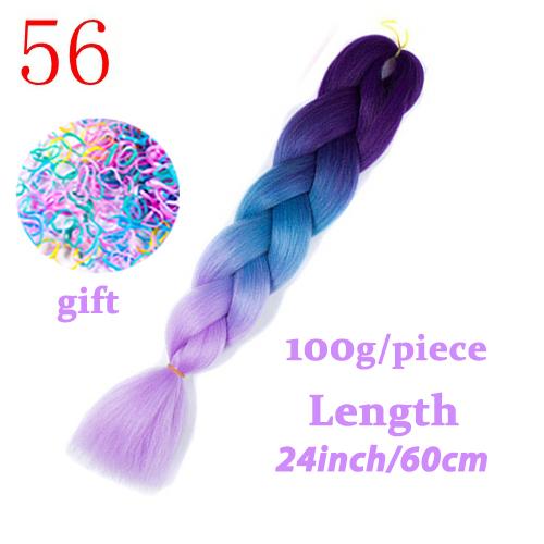 MISS WIG Jumb Braiding Synthetic Hair 88Colors Available 24Inch Crochet Blonde Hair For Women Extensions Jumbo Braids Hairstyles