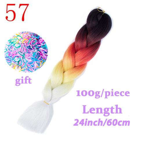 MISS WIG Jumb Braiding Synthetic Hair 88Colors Available 24Inch Crochet Blonde Hair For Women Extensions Jumbo Braids Hairstyles