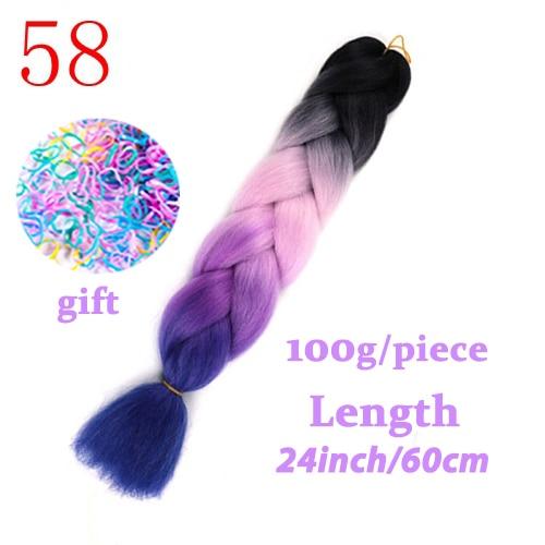 MISS WIG Jumb Braiding Synthetic Hair 88Colors Available 24Inch Crochet Blonde Hair For Women Extensions Jumbo Braids Hairstyles