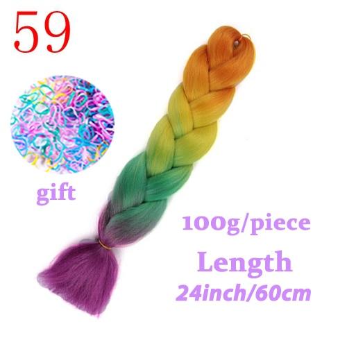 MISS WIG Jumb Braiding Synthetic Hair 88Colors Available 24Inch Crochet Blonde Hair For Women Extensions Jumbo Braids Hairstyles