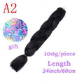 MISS WIG Jumb Braiding Synthetic Hair 88Colors Available 24Inch Crochet Blonde Hair For Women Extensions Jumbo Braids Hairstyles