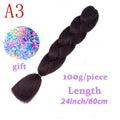 MISS WIG Jumb Braiding Synthetic Hair 88Colors Available 24Inch Crochet Blonde Hair For Women Extensions Jumbo Braids Hairstyles