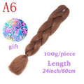 MISS WIG Jumb Braiding Synthetic Hair 88Colors Available 24Inch Crochet Blonde Hair For Women Extensions Jumbo Braids Hairstyles