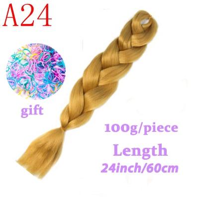 MISS WIG Jumb Braiding Synthetic Hair 88Colors Available 24Inch Crochet Blonde Hair For Women Extensions Jumbo Braids Hairstyles
