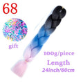 MISS WIG Jumb Braiding Synthetic Hair 88Colors Available 24Inch Crochet Blonde Hair For Women Extensions Jumbo Braids Hairstyles