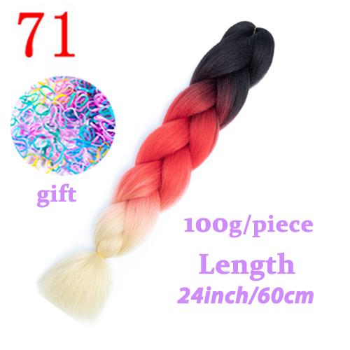 MISS WIG Jumb Braiding Synthetic Hair 88Colors Available 24Inch Crochet Blonde Hair For Women Extensions Jumbo Braids Hairstyles
