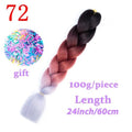 MISS WIG Jumb Braiding Synthetic Hair 88Colors Available 24Inch Crochet Blonde Hair For Women Extensions Jumbo Braids Hairstyles