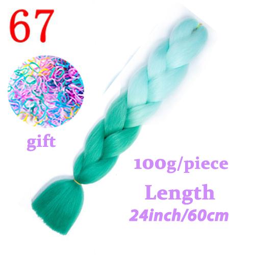MISS WIG Jumb Braiding Synthetic Hair 88Colors Available 24Inch Crochet Blonde Hair For Women Extensions Jumbo Braids Hairstyles