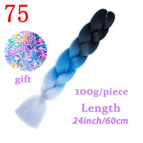 MISS WIG Jumb Braiding Synthetic Hair 88Colors Available 24Inch Crochet Blonde Hair For Women Extensions Jumbo Braids Hairstyles