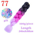 MISS WIG Jumb Braiding Synthetic Hair 88Colors Available 24Inch Crochet Blonde Hair For Women Extensions Jumbo Braids Hairstyles