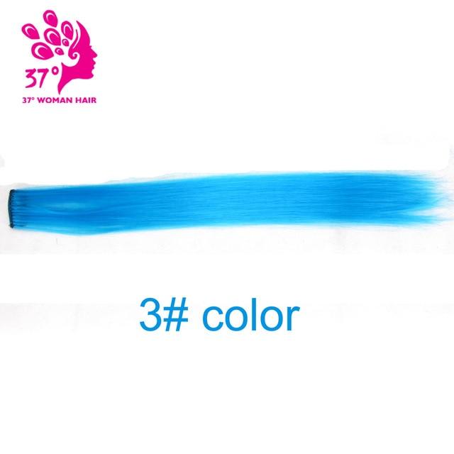 Colored synthetic hair extensions clips in one piece Ombre fake purple  long straight rainbow hair pieces dream ice's