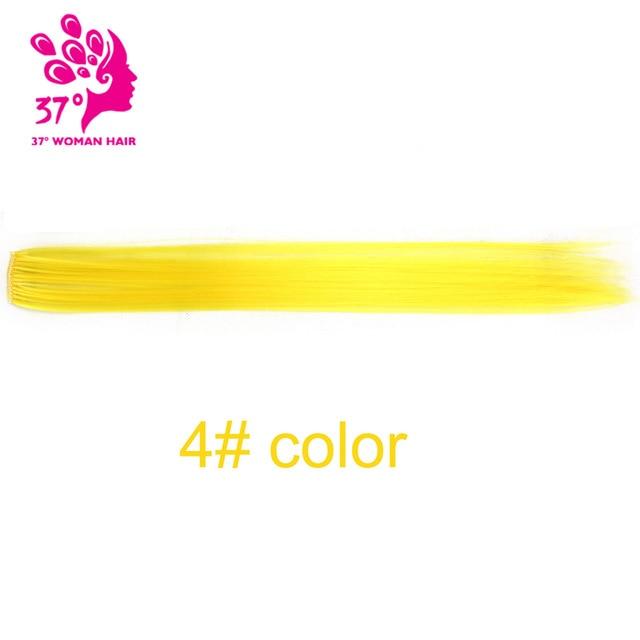 Colored synthetic hair extensions clips in one piece Ombre fake purple  long straight rainbow hair pieces dream ice's