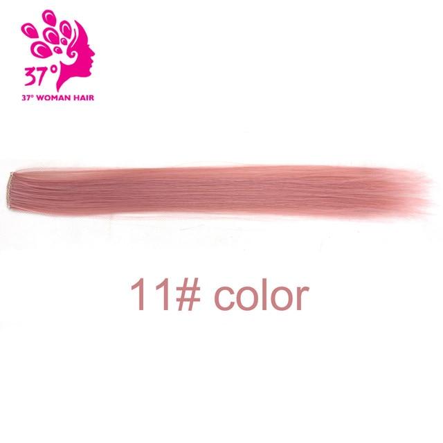 Colored synthetic hair extensions clips in one piece Ombre fake purple  long straight rainbow hair pieces dream ice's