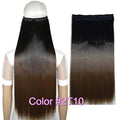 TOPREETY Heat Resistant B5 Synthetic Fiber 24" 60cm 120gr Straight 5 clips on clip in hair Extensions 90 colors available