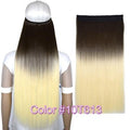 TOPREETY Heat Resistant B5 Synthetic Fiber 24" 60cm 120gr Straight 5 clips on clip in hair Extensions 90 colors available