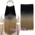 TOPREETY Heat Resistant B5 Synthetic Hair Fiber 28" 70cm 130gr Straight 5 Clips on clip in Hair Extensions 30 Colors Available