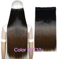 TOPREETY Heat Resistant B5 Synthetic Hair Fiber 28" 70cm 130gr Straight 5 Clips on clip in Hair Extensions 30 Colors Available