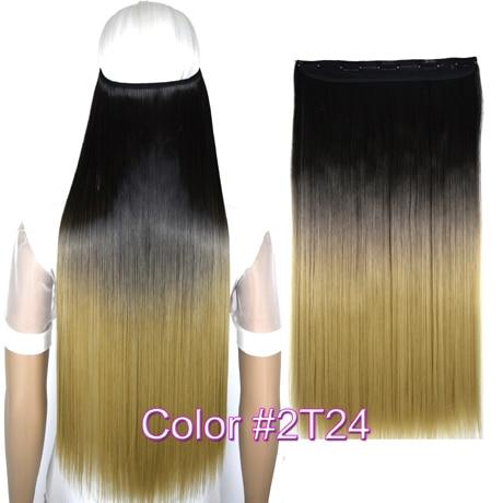 TOPREETY Heat Resistant B5 Synthetic Hair Fiber 28" 70cm 130gr Straight 5 Clips on clip in Hair Extensions 30 Colors Available