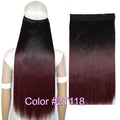 TOPREETY Heat Resistant B5 Synthetic Hair Fiber 28" 70cm 130gr Straight 5 Clips on clip in Hair Extensions 30 Colors Available