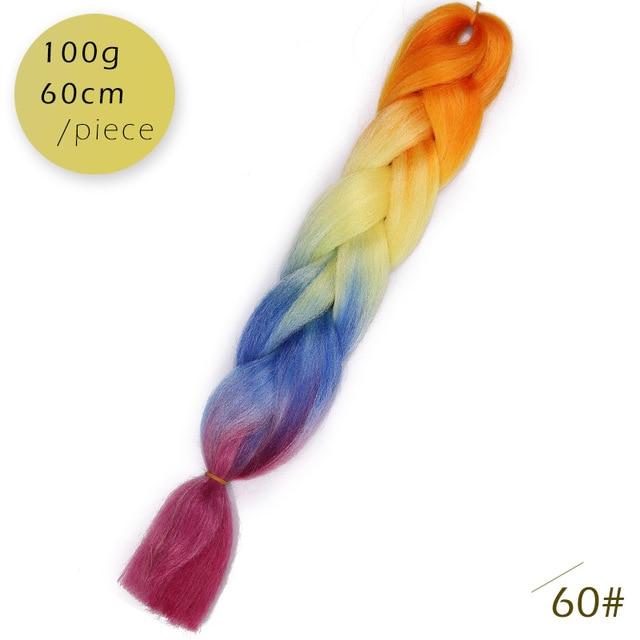 Spring sunshine 1 5PCS 24inch Jumbo Braid Hair Yaki Soft Hair Ombre Crochet Braiding Synthetic Hair Extension For Braids Pink