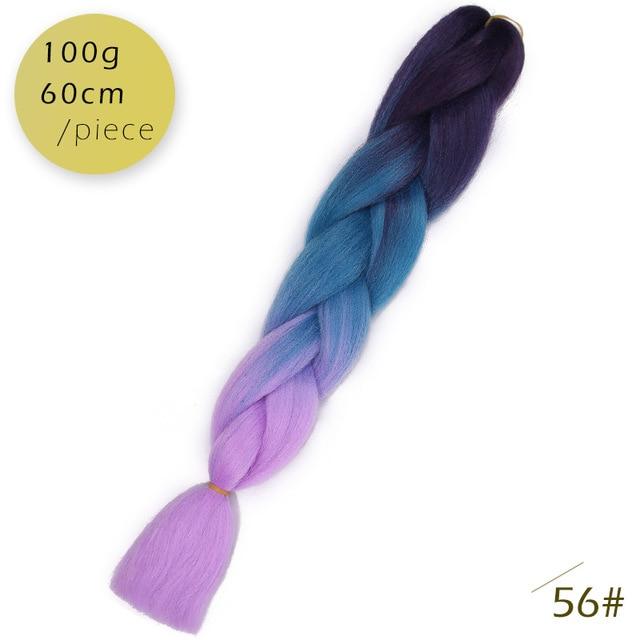 Spring sunshine 1 5PCS 24inch Jumbo Braid Hair Yaki Soft Hair Ombre Crochet Braiding Synthetic Hair Extension For Braids Pink