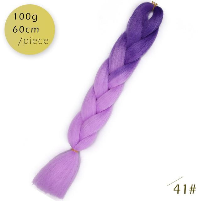 Spring sunshine 1 5PCS 24inch Jumbo Braid Hair Yaki Soft Hair Ombre Crochet Braiding Synthetic Hair Extension For Braids Pink