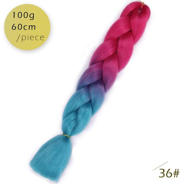 Spring sunshine 1 5PCS 24inch Jumbo Braid Hair Yaki Soft Hair Ombre Crochet Braiding Synthetic Hair Extension For Braids Pink