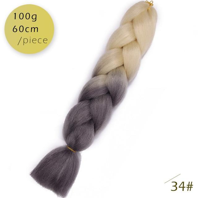 Spring sunshine 1 5PCS 24inch Jumbo Braid Hair Yaki Soft Hair Ombre Crochet Braiding Synthetic Hair Extension For Braids Pink