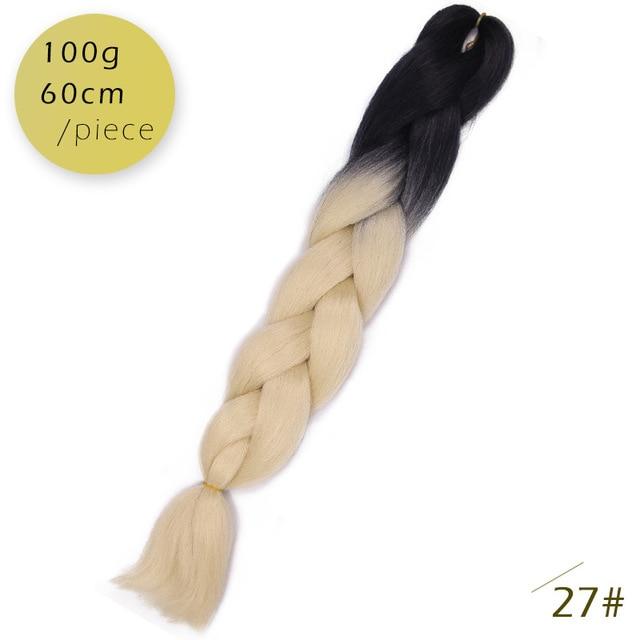 Spring sunshine 1 5PCS 24inch Jumbo Braid Hair Yaki Soft Hair Ombre Crochet Braiding Synthetic Hair Extension For Braids Pink