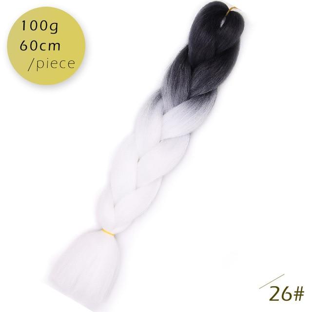 Spring sunshine 1 5PCS 24inch Jumbo Braid Hair Yaki Soft Hair Ombre Crochet Braiding Synthetic Hair Extension For Braids Pink