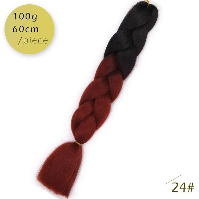 Spring sunshine 1 5PCS 24inch Jumbo Braid Hair Yaki Soft Hair Ombre Crochet Braiding Synthetic Hair Extension For Braids Pink