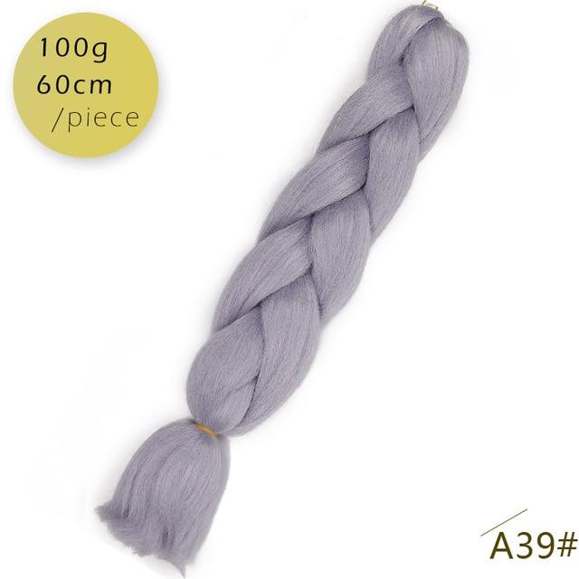 Spring sunshine 1 5PCS 24inch Jumbo Braid Hair Yaki Soft Hair Ombre Crochet Braiding Synthetic Hair Extension For Braids Pink