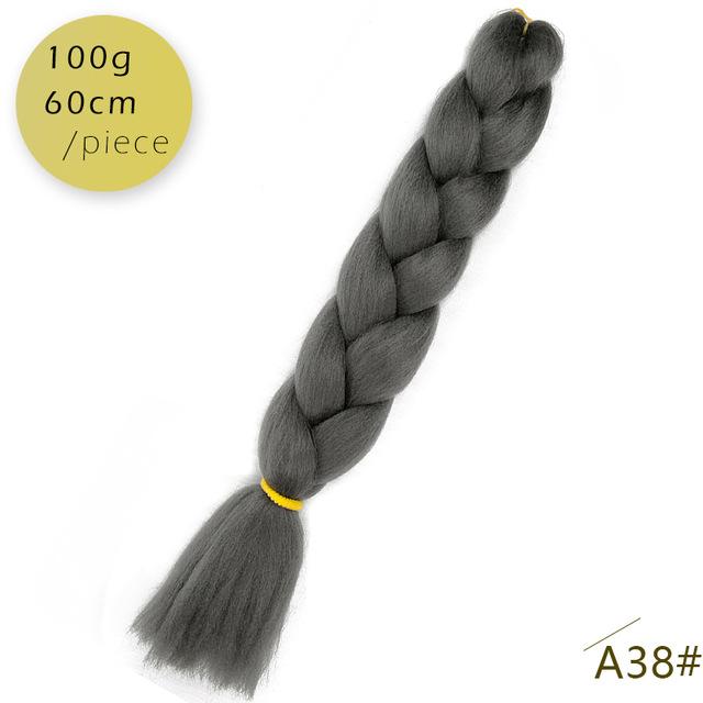 Spring sunshine 1 5PCS 24inch Jumbo Braid Hair Yaki Soft Hair Ombre Crochet Braiding Synthetic Hair Extension For Braids Pink