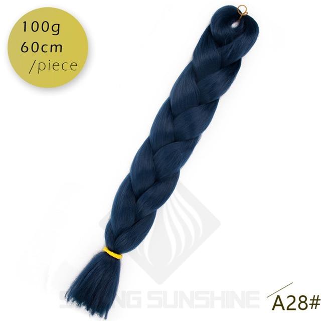 Spring sunshine 1 5PCS 24inch Jumbo Braid Hair Yaki Soft Hair Ombre Crochet Braiding Synthetic Hair Extension For Braids Pink