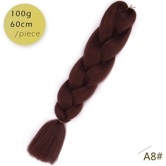 Spring sunshine 1 5PCS 24inch Jumbo Braid Hair Yaki Soft Hair Ombre Crochet Braiding Synthetic Hair Extension For Braids Pink