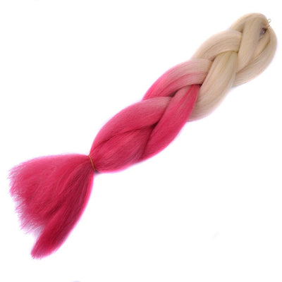 1pack Ombre hair bundles Synthetic Jumbo Braiding Hair Full Star Crochet Blonde Pink Blue Purple Rainbow Fake hair Extensions