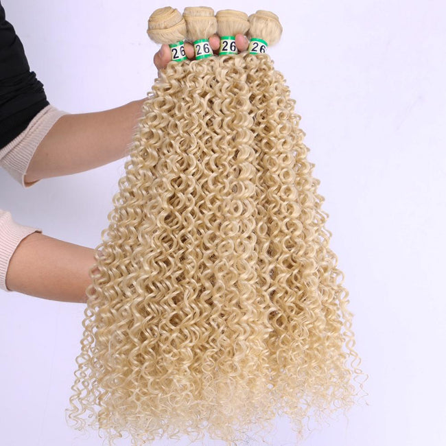 24-30 inch 3 pcs/set over length Synthetic kinky curly hair extensions single color bundles 100 G/pcs curly weave hair for women