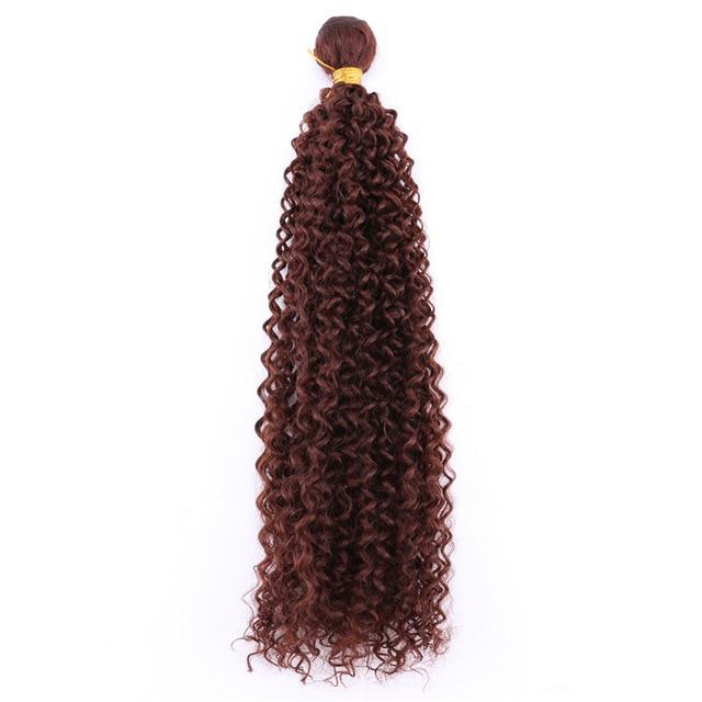 24-30 inch 3 pcs/set over length Synthetic kinky curly hair extensions single color bundles 100 G/pcs curly weave hair for women