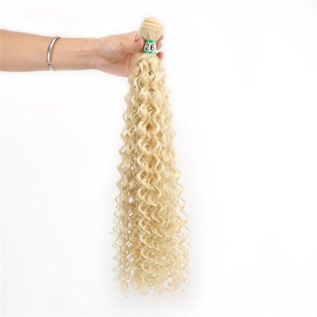 24-30 inch 3 pcs/set over length Synthetic kinky curly hair extensions single color bundles 100 G/pcs curly weave hair for women