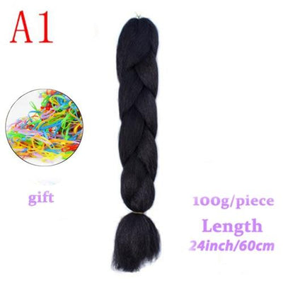 MERISIHAIR 24inch Ombre  Synthetic Crochet Hair Extensions Jumbo Braids Hairstyles Pink  Red Blue Braiding Hair