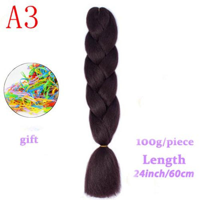 MERISIHAIR 24inch Ombre  Synthetic Crochet Hair Extensions Jumbo Braids Hairstyles Pink  Red Blue Braiding Hair