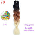 MERISIHAIR 24inch Ombre  Synthetic Crochet Hair Extensions Jumbo Braids Hairstyles Pink  Red Blue Braiding Hair