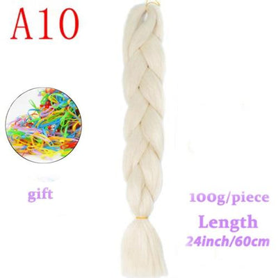 MERISIHAIR 24inch Ombre  Synthetic Crochet Hair Extensions Jumbo Braids Hairstyles Pink  Red Blue Braiding Hair