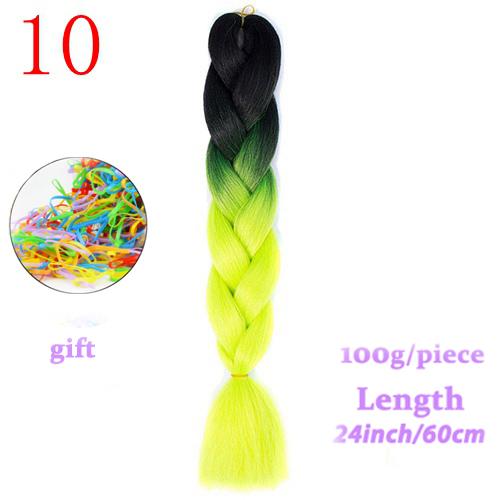 MERISIHAIR 24inch Ombre  Synthetic Crochet Hair Extensions Jumbo Braids Hairstyles Pink  Red Blue Braiding Hair