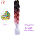 MERISIHAIR 24inch Ombre  Synthetic Crochet Hair Extensions Jumbo Braids Hairstyles Pink  Red Blue Braiding Hair