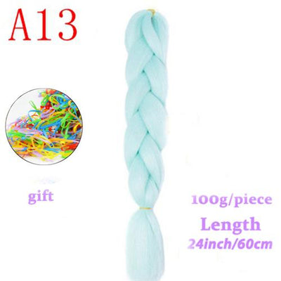 MERISIHAIR 24inch Ombre  Synthetic Crochet Hair Extensions Jumbo Braids Hairstyles Pink  Red Blue Braiding Hair